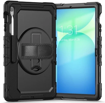 Juodas dėklas Samsung Galaxy Tab S10 FE Plus 13.1 X620 / X626B planšetei "Tech-Protect Solid"