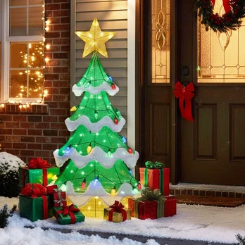 Promotion 130 cm LED Kalėdinė eglutė su braškių formos lemputėmis