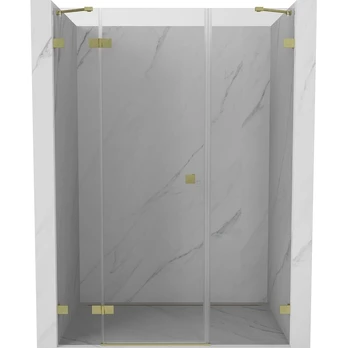 Dušo durys Mexen Lunar Left, 160 cm x 200 cm, aukso