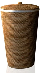 veļas kaste Basket WB, rattan dark