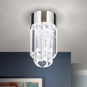 LED lubinis šviestuvas "Prism", krištolo stiklas, Ø10cm chromas