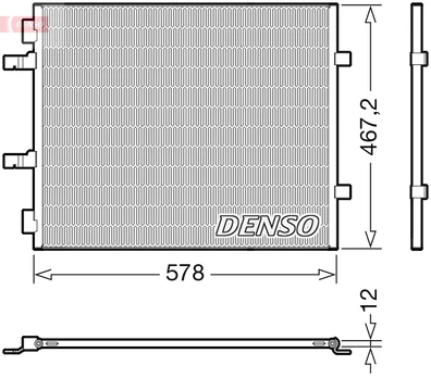DENSO DCN46028 Air conditioning condenser