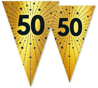 Globos Europe Bv Vimpelguirlande 50 guld