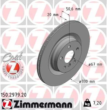 Stabdžių diskas ZIMMERMANN 150.2979.20