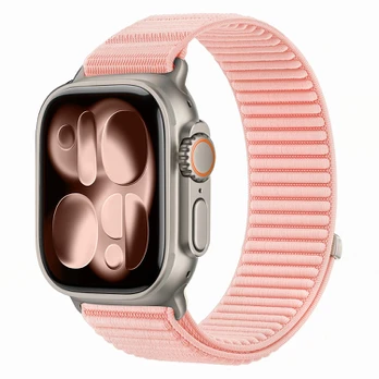 TECH-PROTECT NYLONLOOP APPLE WATCH 8 / 9 / 10 / 11 / 12 / SE (40 / 41 / 42 MM) BLUSH Rožinis