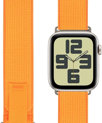 OBAL:ME Textile Strap for Apple Watch 42-49mm M-L Oranžinis