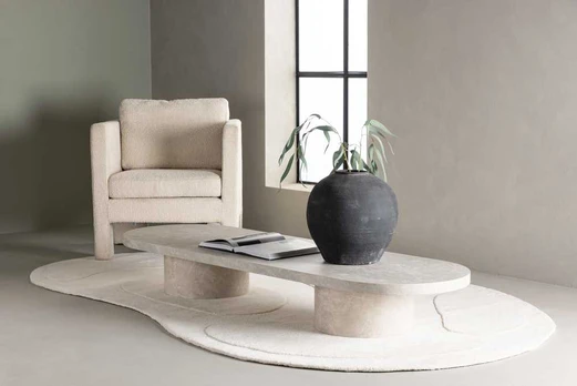 Venture Design Sofos stalas, Narvik, 190x60 cm, Bežinis