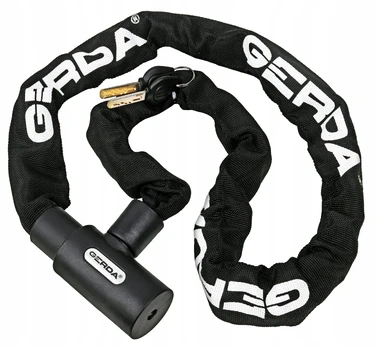 GERDA dviračio spyna CONTRA 1200/8V grandinė juoda