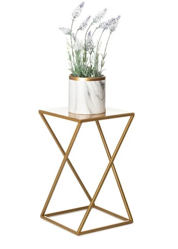 Modernus gėlių stovas, auksinis, 40 cm