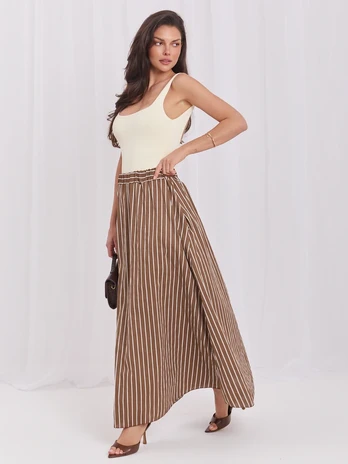 Italy Moda Spódnica-MI-SD-4349.74-ruda