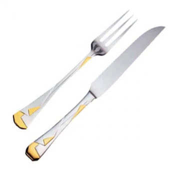 Kimono Besteckset für Fleisch mit Golddekor Zepter LB-640-DG