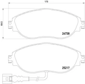 Stabdžių trinkelių rinkinys, diskinis stabdys BREMBO P 85 131 kaina