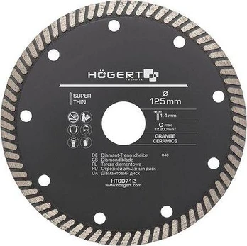 GTV Diamond blade 125 mm turbo super fine HT6D712