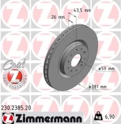 Stabdžių diskas ZIMMERMANN 230.2385.20 kaina