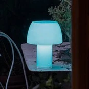 "Nemo" LED įkraunama stalinė lempa "Lorosae", mėlyna, stiklinė, IP54, USB
