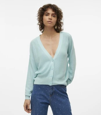 Vero Moda megztinis moterims 5715509093280, žalias, M