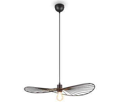 Trio-Lighting Chapeau E27 matt black piekaramā lampa