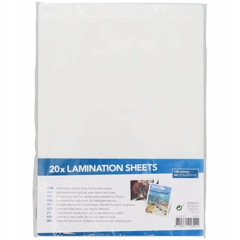 Pusiau blizgi laminavimo plėvelė, A4, 20 lapų