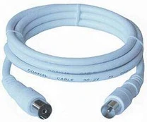Kabelis PremiumCord Antena 3m balta (ktmf03) kaina