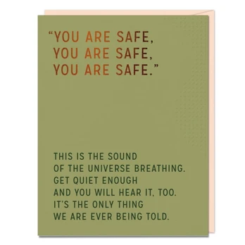 6-Pack Elizabeth Gilbert You Are Safe Card
