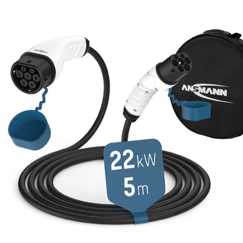 ANSMANN 22 kW tipo 2 elektromobilio įkrovimo kabelis, 5 m