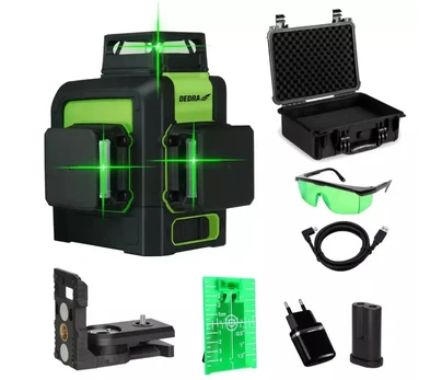 Dedra MC0904 Lazerinis žalias nivelyras 3D, 45m