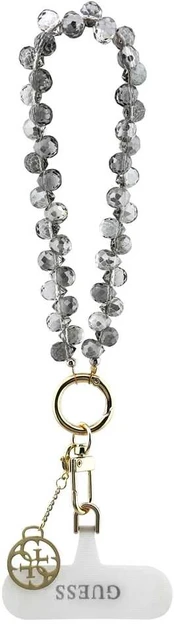 Dėklas Guess Universal Wrist Strap Crystals 4G Charm Juodas
