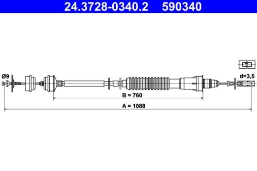 Sankabos trosas ATE 24.3728-0340.2