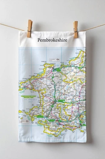 OS Map Tea-towel - Pembrokeshire Coast National Park