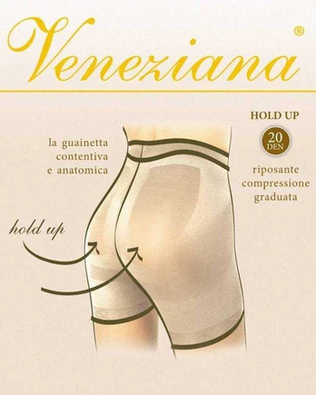 Veneziana Pėdkelnės Hold Up 20 | Nero