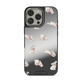 Late Again - iPhone 16 Pro Case, Elite Mirror Dark (MagSafe) / Silver