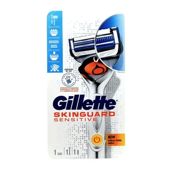 Gillette Skingard Sensitive Flexball Power vibruojantis skustuvas + 1 peiliukas