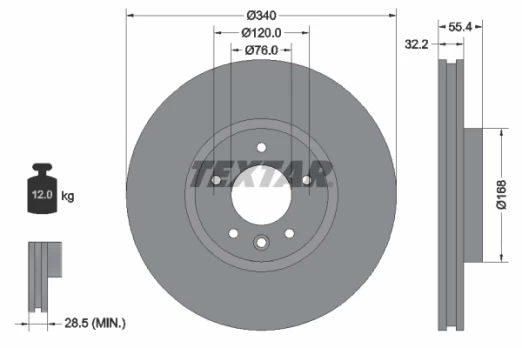 TEXTAR 92230305 Brake Disc