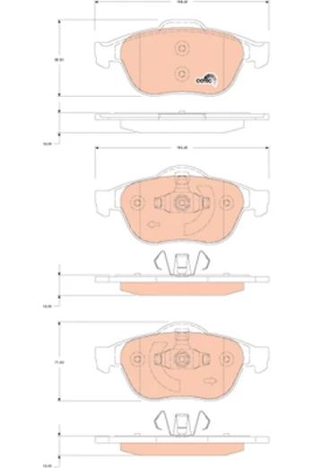 TRW GDB1823 Brake pad set