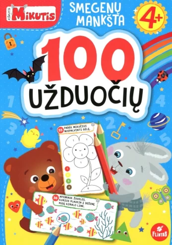 Kiškutis Mikutis. Smegenų mankšta. 100 užduočių 4+