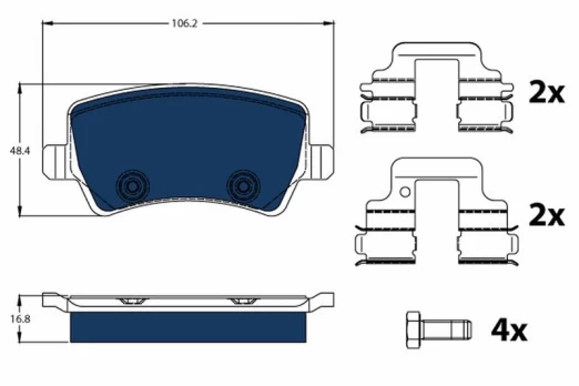 TRW GDB1685BTE Brake pad set