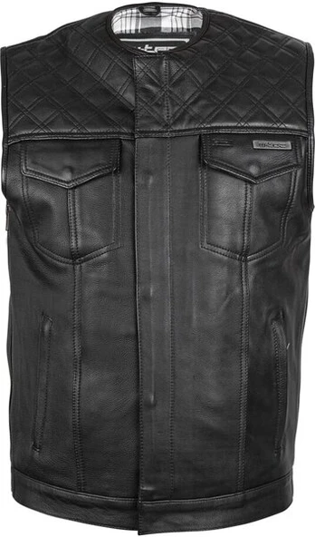 Odinė motociklininko liemenė W-Tec Losango - Black XXL