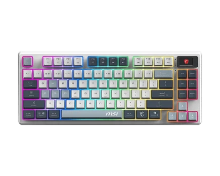 MSI FORGE GK600 TKL WIRELESS SKY | Gaming Keyboard | Wireless | US | Bluetooth | 2.4 GHz, Bluetooth, USB 2.0 | Mechanical Linear