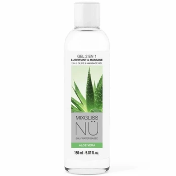 Mixgliss NU Aloe Vera 2-in-1 Water-Based Gel 150ml - Massage & Lubrication