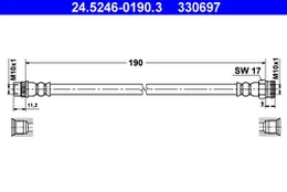 ATE 24.5246-0190.3 Brake hose