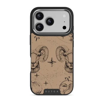 Aries - iPhone 17 Pro Case, Elite Dark (MagSafe) / Silver / Beige