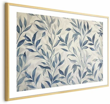 Artgeist Plakatas - Delicate Botanical Motif with Mėlyna Leaves