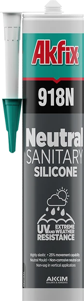 Neutralus Sanitarinis Silikonas AKFIX 918N, 280 ml
