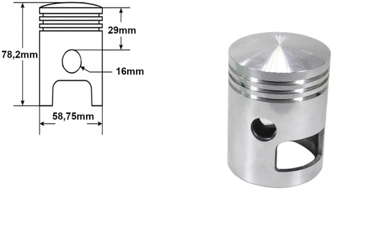 Other Stūmoklis JAWA 350 634 58.75mm 3 SHARP DUELLS KPL. DI