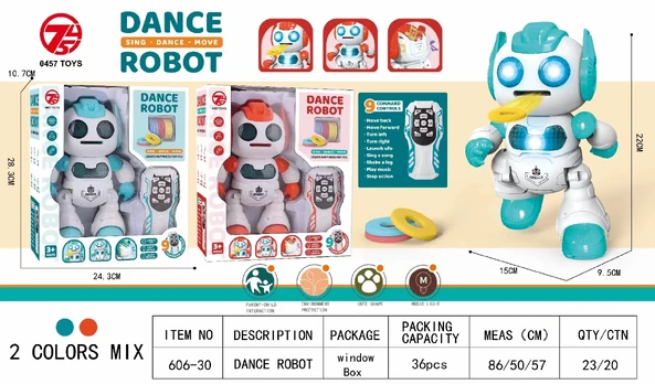 RC išmanusis robotas su skraidančiomis lėkštėmis, asort., 2307F0199