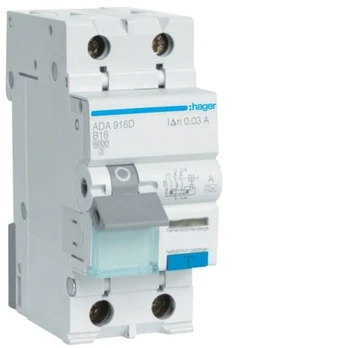 Hager RCD 1+N 16A B 0.03A A ADA916D
