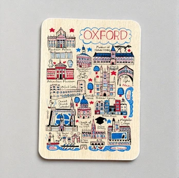 Julia Gash Wooden Magnet - Oxford