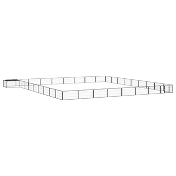 &Scaron;unų aptvaras, 36 segmentai, juodas, 100x50cm, plienas