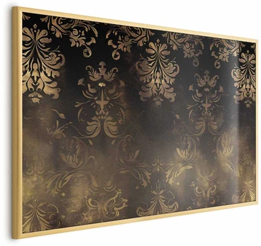 Artgeist Plakatas - Dark Baroque Patterns with Golden Accents