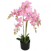 Dirbtinė orchidėja su vazonu, 75 cm, rožinė kaina